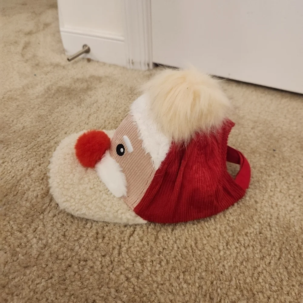 New Adult Holiday Time Christmas Santa Sherpa Adjustable Strapback‎ Hat